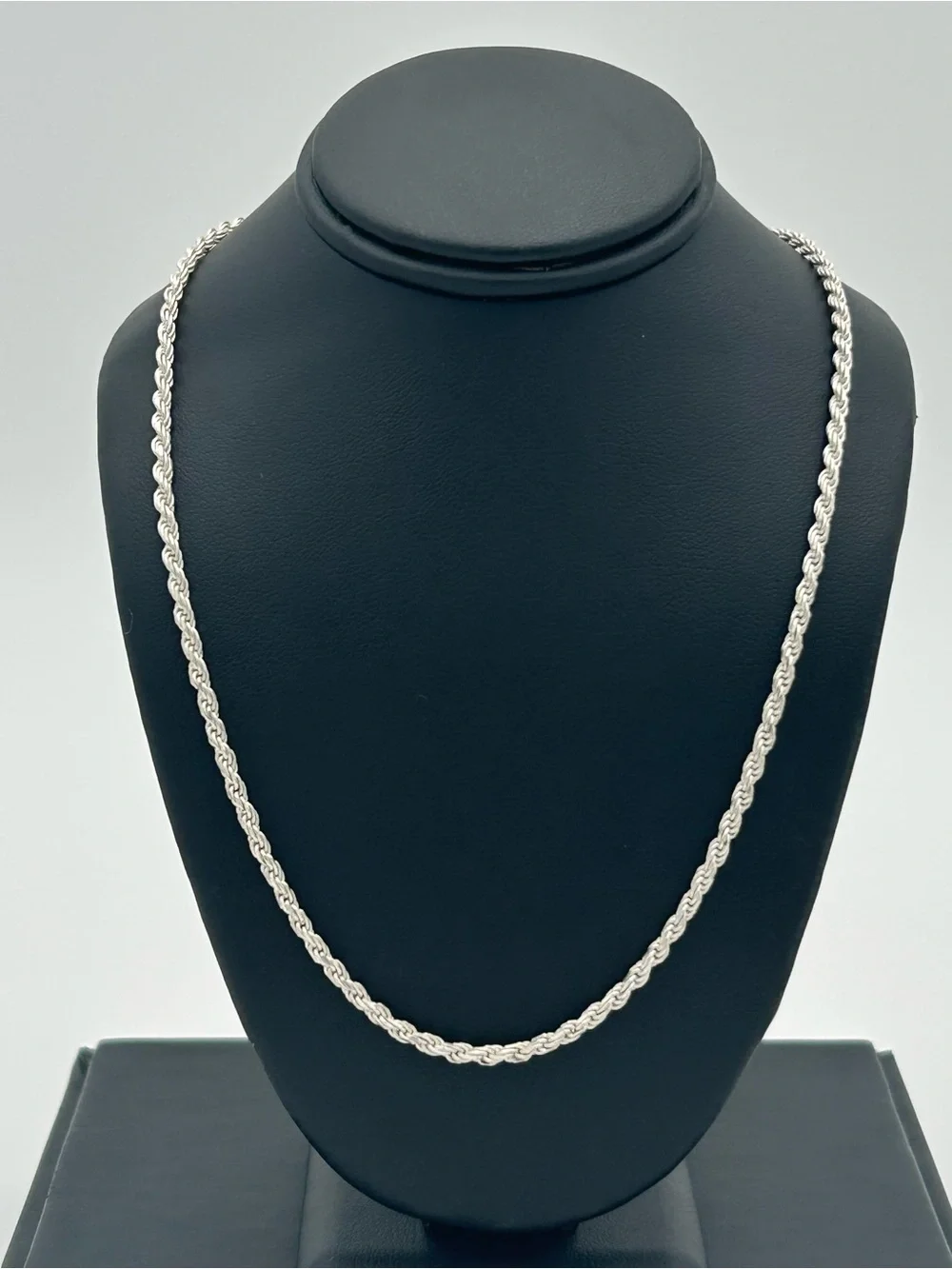 Sterling Silver Men’s Rope Chain Necklace